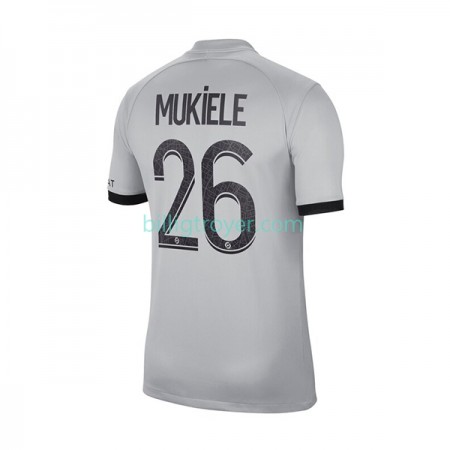 Billige Fotballdrakter Paris Saint-Germain Mukiele 26 Bortedraktsett 2022/23 Kortermet